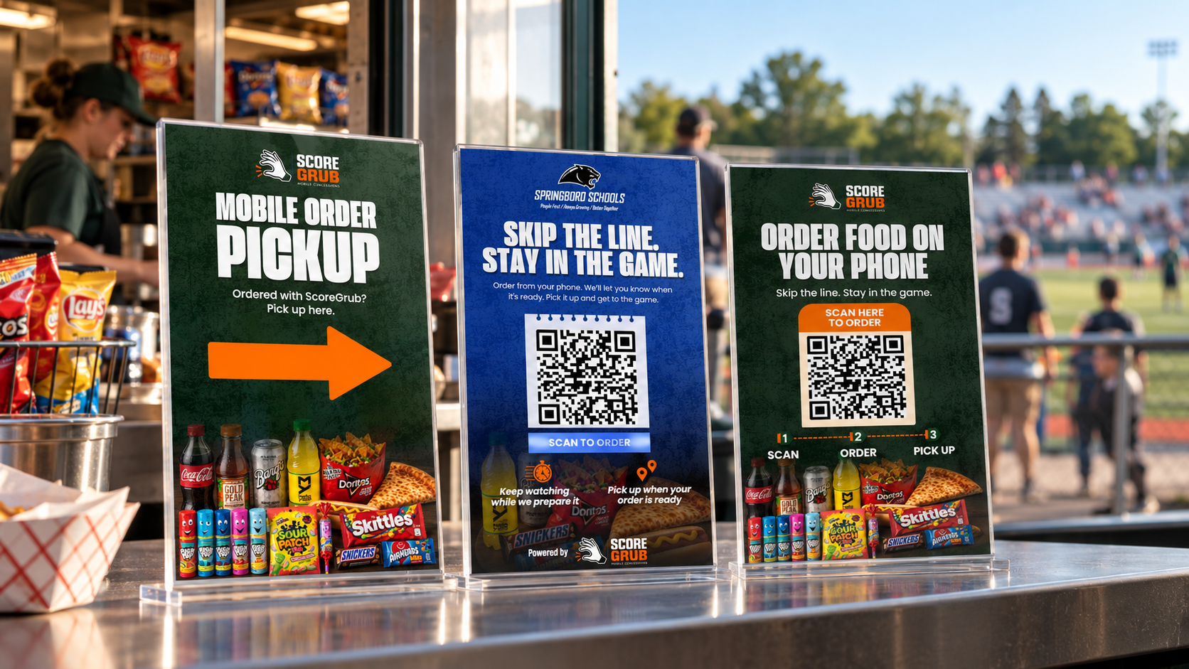 QR and pickup signage